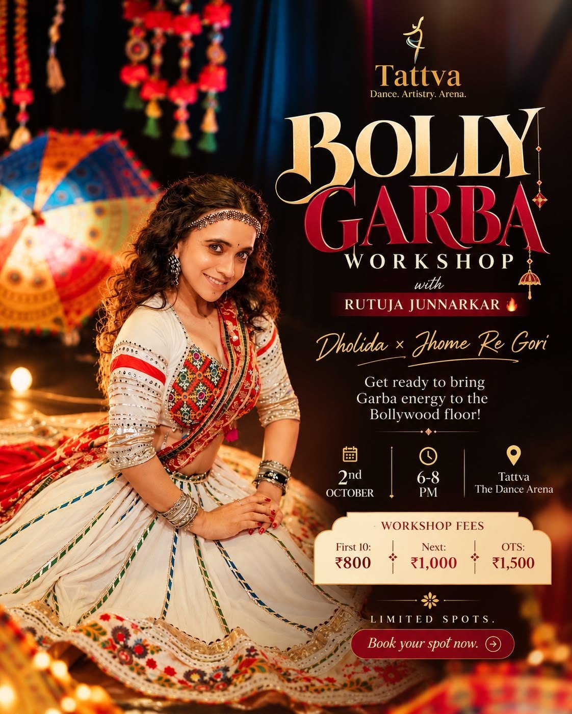 Rutuja Junnarkar · Dholida × Jhome Re Gori — Dholida × Jhome Re Gori workshop poster