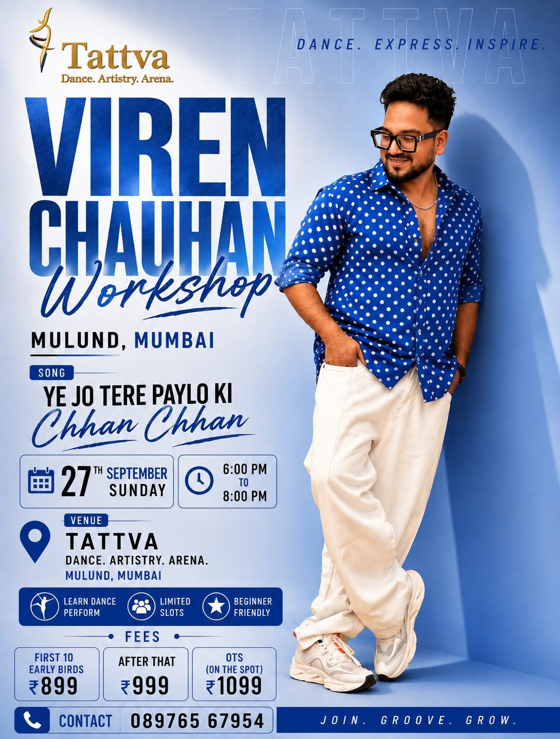 Viren Chauhan · Ye Jo Tere Paylo Ki Chhan Chhan — Ye Jo Tere Paylo Ki Chhan Chhan workshop poster